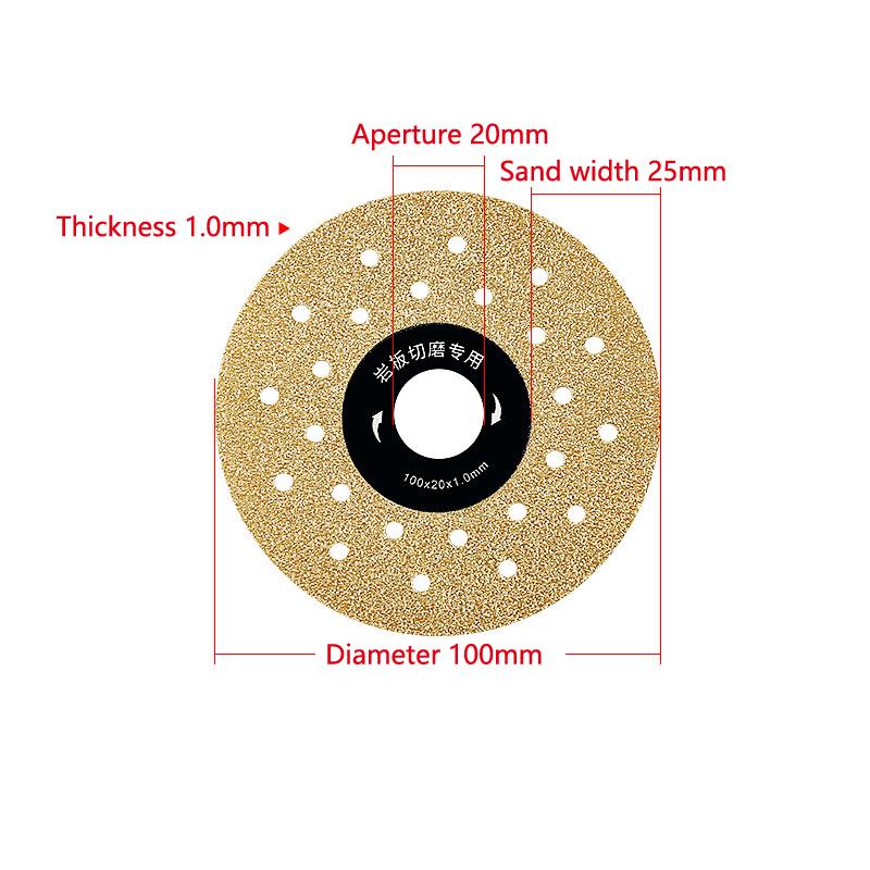 1 Stück Steinplatte Flachschleif-Trennscheibe 100 mm Superdünne Trennscheibe für Porzellan Glas Keramikfliesen Diamantsäge