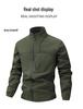 Męska kurtka wiatrówka Soft Shell z podszewką polarową, na jesień/zimę, ze stójką