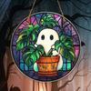 Gotický Duch Lapač Slunce Akrylová Závěsná Ozdoba na Okno Barevný Projektor Stínů Halloweenská Dekorace Strašidelného Domu Rekvizita Ideální Dárek