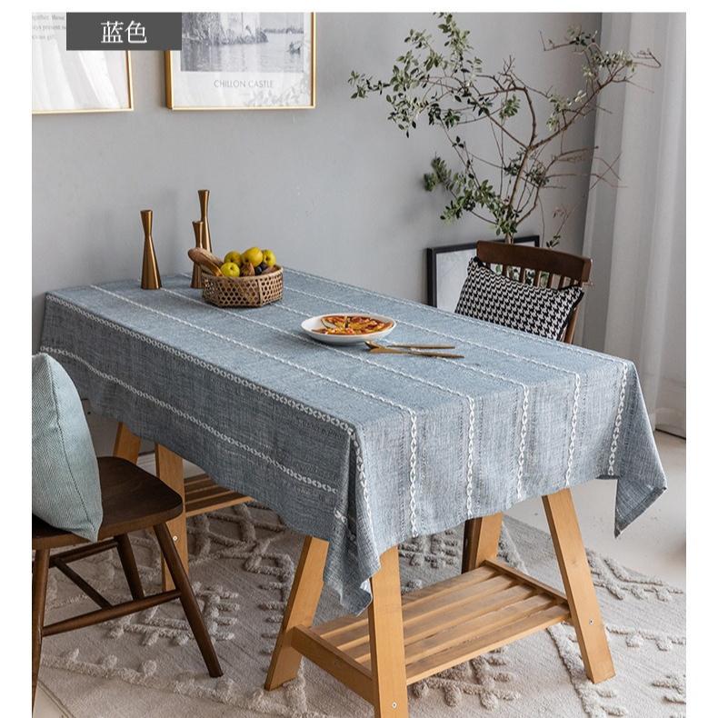 Yt Daily Necessities Unisex Green Boho Cotton Linen Hollow Jacquard Tablecloth Rectangle, Washable Farmhouse Tablecloths For Party, Holiday, Picnic, Dining, Outdoor, Fall