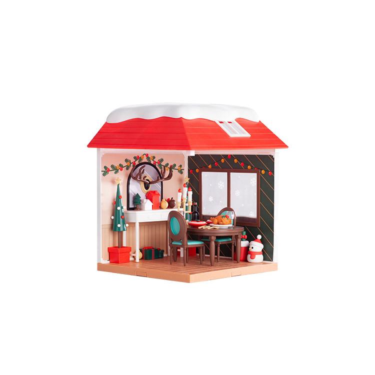 

New POP MART Cabin Assembly Building Blocks Trend Based Products 210900363 Christmas Cottage