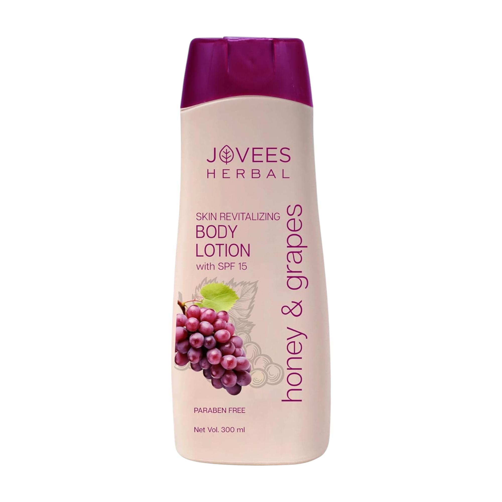 

Jovees Herbal Honey & Grape Body Lotion 300ml For Deep Hydration Smooth Nourished Skin Lightweight Non Greasy