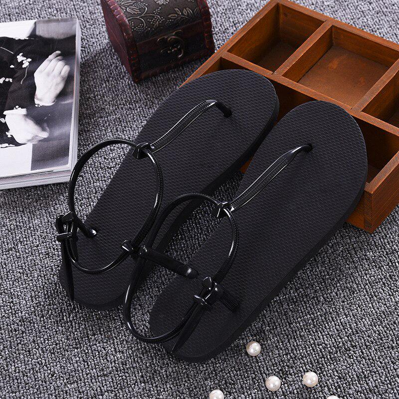 Mode Sommer Strand funkelnde elastische Riemchen Tanga Knöchelriemen Sandalen für Frauen