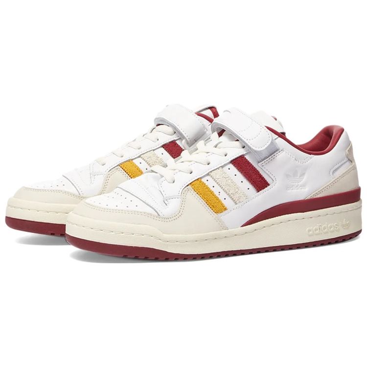 END. x adidas Forum Low Varsity - Burgundy Unisex Sneakers White Off-White HR1525