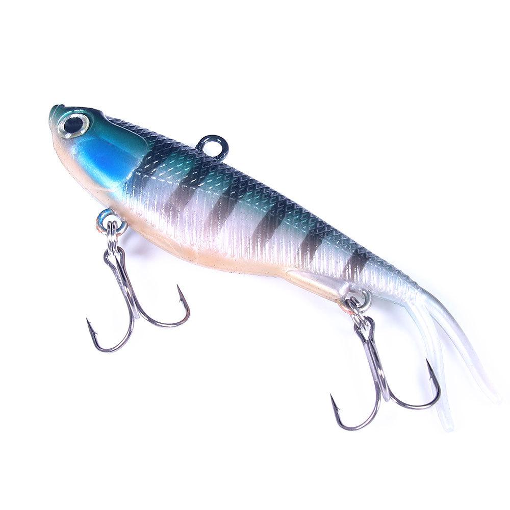 9.5CM 20G Winter Fishing Lure VIB Ice Fishing Lure Soft Inking Fishing Lure