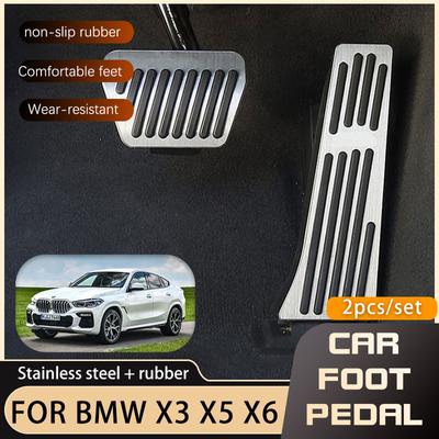 Edelstahl-Autopedale für BMW X3 X5 X6 E83 E53 E70 E71 F25 F15 F16 F85 G01 G05 G18 G06 Gaspedalbremse ohne Bohren