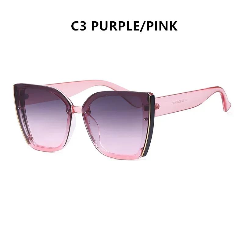 New Trendy Big Frame Cat Eye Women's Sunglasses Luxury Brand Designer Sunglass Men Outdoor Driving Travel Eyewear Ladies UV400