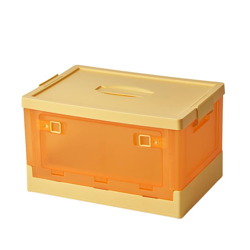 Camping Storage Box Plastic Folding Organizer Boxes Side Open Stackable Organization Bin Luxury Outdoor Organizing Bins with Lid