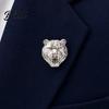 Animal Brooch Pin Versatile Animal-Shaped with Electroplated Surface Lion Blazer
