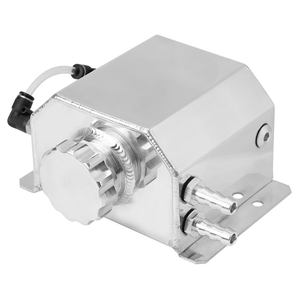 Aluminum Alloy Engine Oil Reservoir Oil Breathable Pot Exhaust Gas Catch Filter   Silver