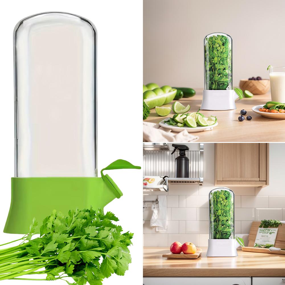 Vegetable Preservation Bottle with Water Reservoir Case  Storage Container  Fresh-Keeping Container for Refrigerator