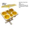 Portable Outdoor Tray Beach Snack & Drink Table, 3D Printed Sand Table with 6 Compartments, Travel Coffee Cup Holder Mini Beverage Slots for