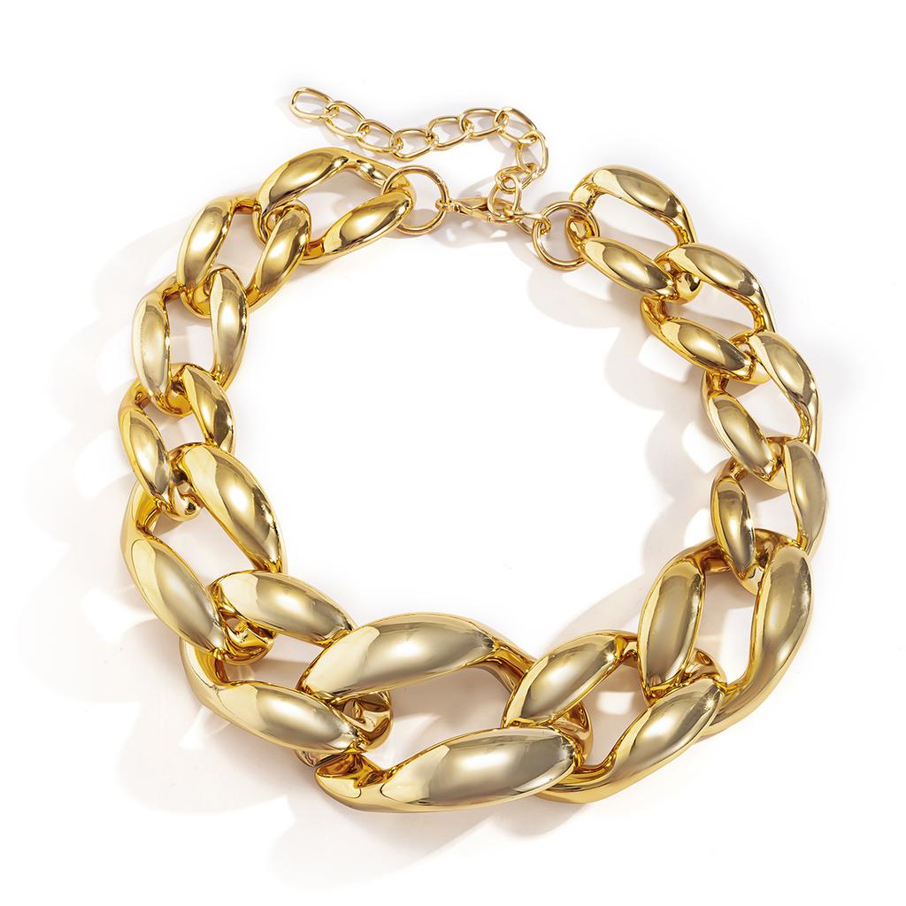 Exaggerated Acrylic CCB Big Chunky Thick Chain Necklace for Women Collar Hiphop Lock Choker Grunge Jewelry Steampunk Men 2026
