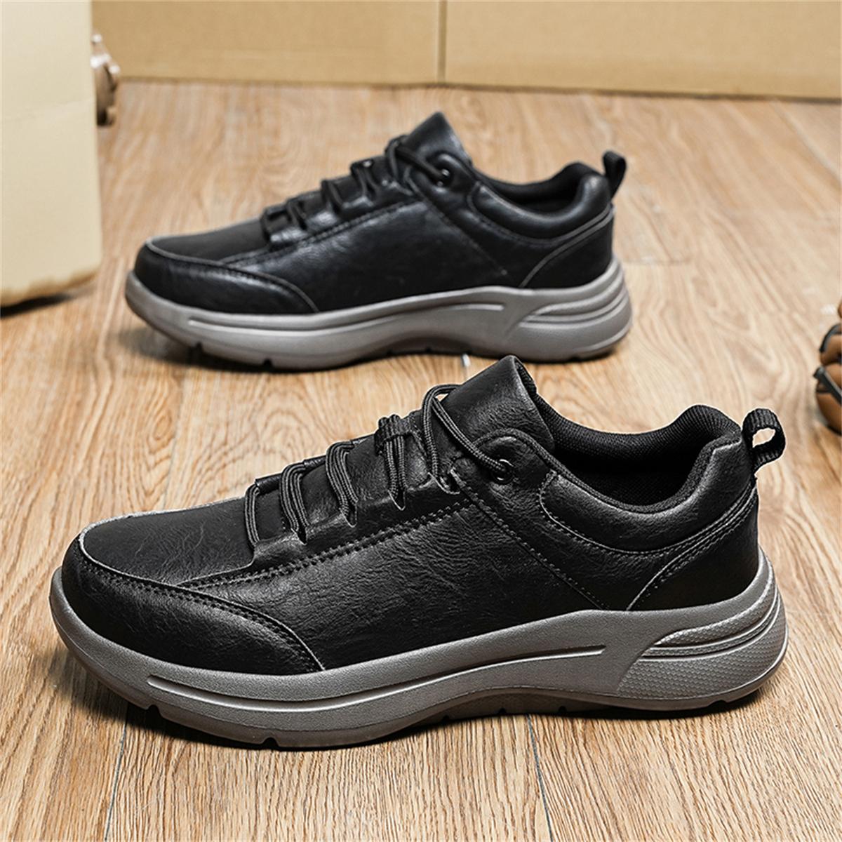 

ТУИНАНЛЕ Ручная прошивка Кожаные мужские ботинки Повседневная кожаная обувь Мужские ботильоны Крутая обувь Осень 42 чёрный