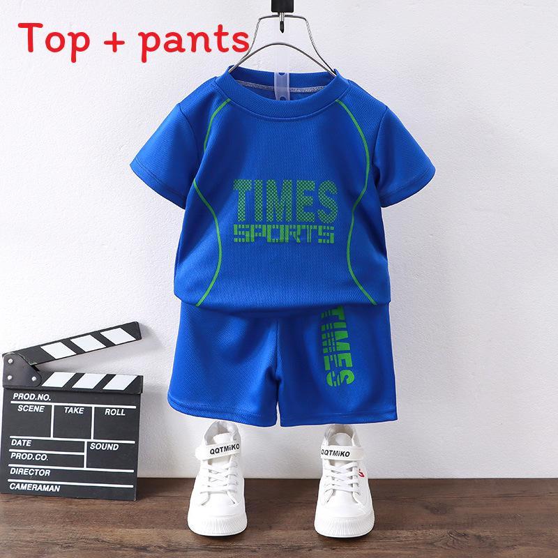 Childrens Sport Set With Short Sleeve Tshirt And Short Pants For Active Kids 90cm
