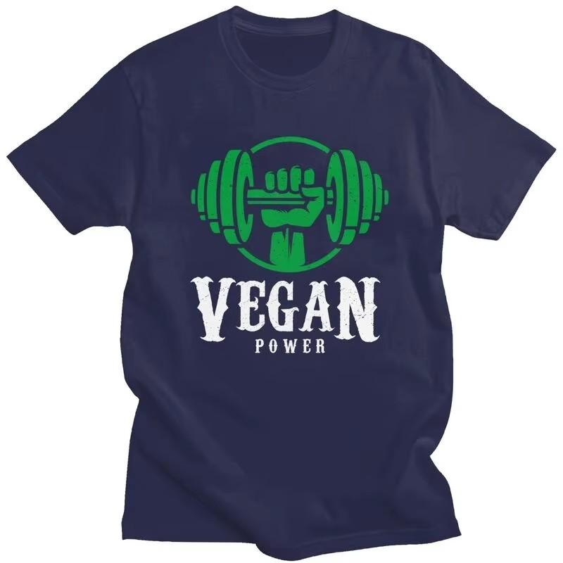 Vegan Power Graphic Tee for Unisex Short Sleeve Pure Cotton Breathable T-Shirt