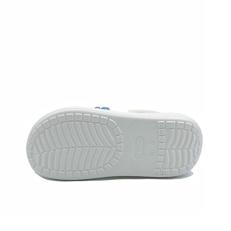 Crocs Crush Clog Pillangós Gyöngyös Aranyos Egyetemi Strand EVA Lyukas Cipő Uniszex Fehér és Kék