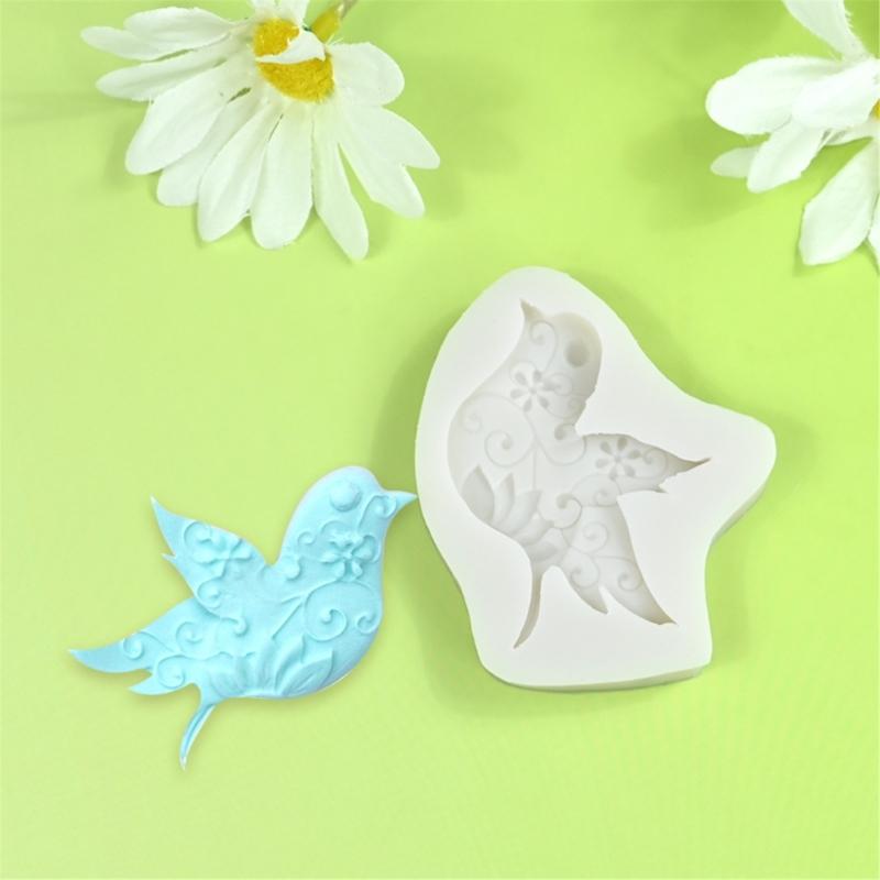 Fondant Cake Decorating Molds Silicone Molds Bird Pattern Chocolate Molds Holiday Dessert Cake Baking Tool Nonstick