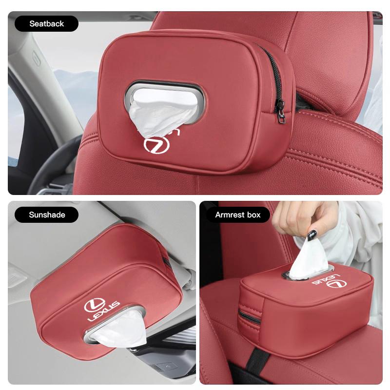 Auto-Sitzlehnen-Papiertuch-Taschen-Sonnenschutz-Aufbewahrungstasche für Lexus GS IS LS500h ES260 ES300h RX350h NX260 UX260 LM LC RZ450e