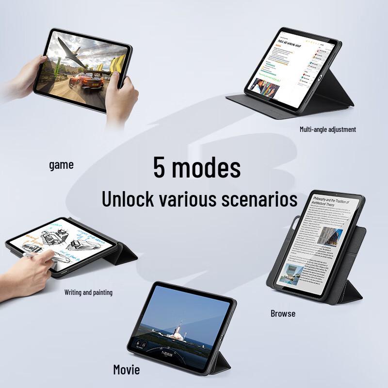 ESR Magnetic Folio and Detachable Cases for iPad - 1 Piece