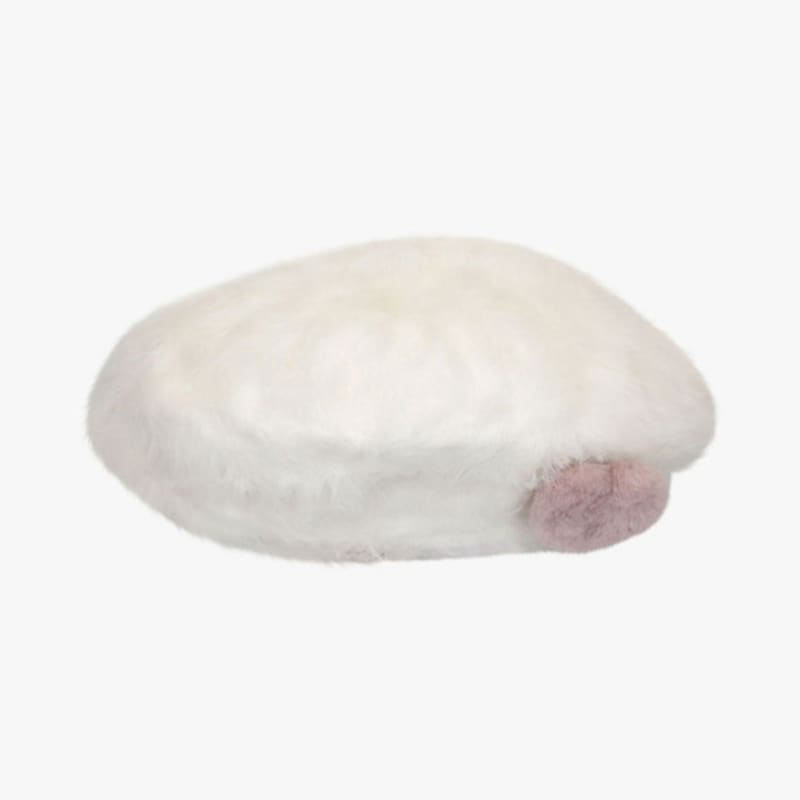 PINK PINEAPPLE SOFT SNOWFLAKE BERET_IVORY