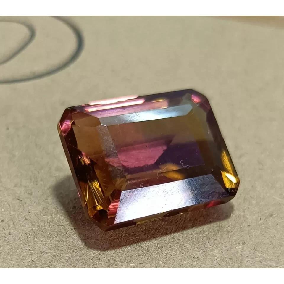 10-12 Ct Natural Alexandrite Bi-Color Change Emerald Cut Stunning Gemstone