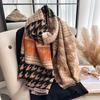 Neuer Hahnentritt-Print Schal Für Damen Wärmer Winter Kaschmir Pashmina Schals Tücher Weibliche Dicke Deckenwickel Foulard