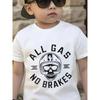 Boys "All No Brakes" Funny Graphic Crewneck Short Sleeve T-Shirt