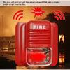 Fire Alarm Warning DC 12V Strobe Siren Horn Sound & Strobe Alert Security System for Home Office Hotel Restaurant