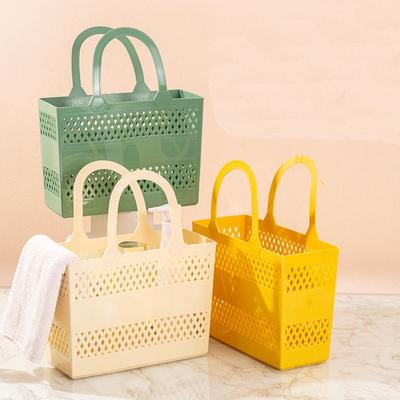 Drainable Hollow Out Storage Basket Multifunctional Bath Basket Fashion Washing Basket