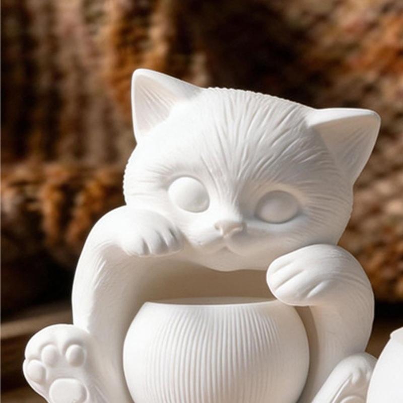 Easy To Clean Reusable Silicone Sitting Cats Mold Ornament Moulds Suitable for Resin Crafts and Decorative Items