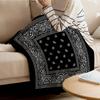 Bandana Pattern Flannel Blanket for Bed Sofa Portable Soft Fleece Throw Funny Plush Bedspreads