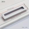 2pcs Recessed Door Handles, 4.37 in Rectangle Sliding Closet Door Handles, Aluminum Alloy Drawer Pulls for Cabinet, Door, Win