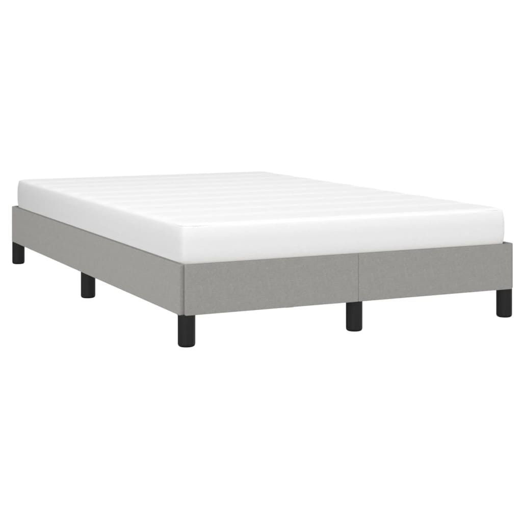 Bed Frame without Mattress Light Grey 120 x 190 cm Fabric
