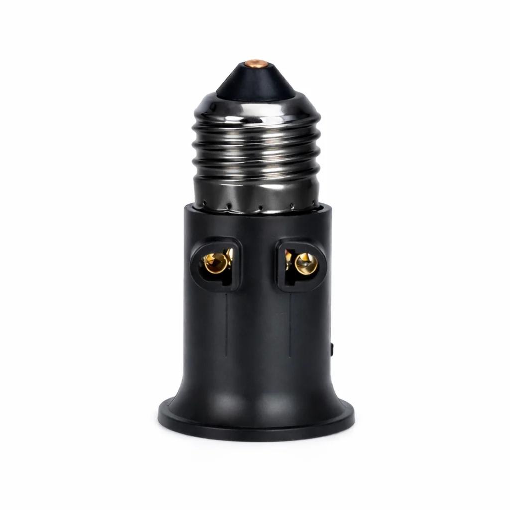 1 PCS E27 PBT Fireproof Bulb Adapter EU Plug Lamp Holder Base Socket AC100-240V 4A for Home Office Lighting
