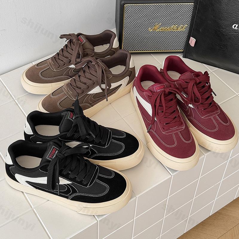 Vintage Platform Sneakers Men's Autumn New Outdoor Non Slip Comfortable Board Shoes Height Increase Fashion Lace Up Casual Shoes