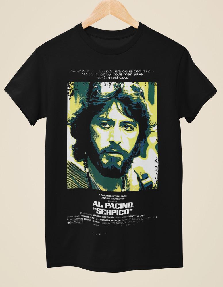 Maglietta Nera Unisex Ispirata al Film Serpico
