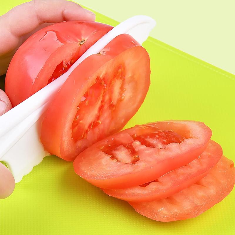 Kids' Cooking Set Safe Kitchen Knives Cookie and Crinkle Cutters for Cooking Early Learning Kitchen Tools Fruits Vegetables Tool