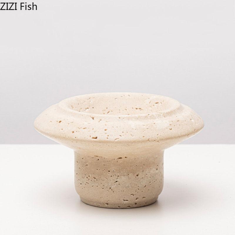 Naturalny Marmur Okrągły Wazon Doniczki Dekoracja Biurka Kompozycja Kwiatowa Nowoczesne Rzemiosło Wazony Kwiatowe Estetyczny Wystrój Pokoju