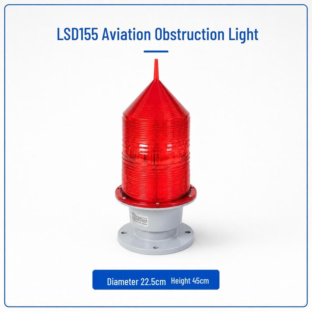 Type B Medium Intensity Solar Aviation Obstruction Light - Civil Aviation Certified for Iron Towers & High-rise Zones