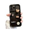 Gaozhu Suitable for Apple 16PRO Coffee Bear Jewelry Mobile Phone Case IPhone 11/12 Full-inclusive Anti-fall Protection Case