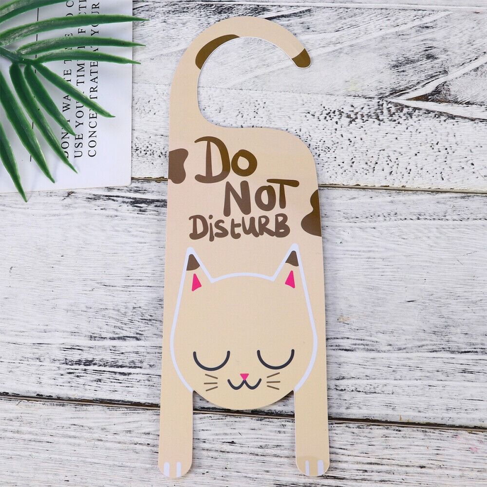 Useful Do Not Disturb Door Sign PVC Hanging Sign Door Decoration Tags Reminder Sign Hotel 1pc