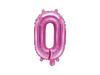 Palloncino Foil Numero "0" Rosa Scuro 35 Cm