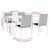 VidaXL Ensemble à manger de jardin 5 pcs noir textilène et acier 3187045