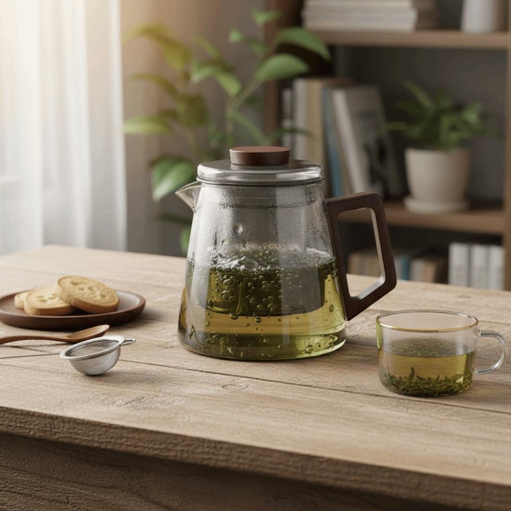 Thickened Glass Tea Separation Teapot High Temperature Resistant Kung Fu Tea Set  Office Teapot