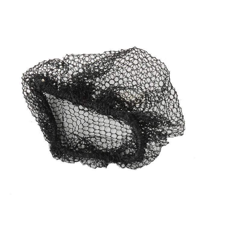 

Handmade Black Crochet Hair Net - Coarse Mesh Full Head Wrap with Fine Mesh Bun Cover