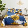 Sunflower Bed Sheet Sets Bouble Single Beds Flower Bedsheet with Pillow Case Full Queen Size 2pcs 3pcs 3D Soft Thin Fabric Home