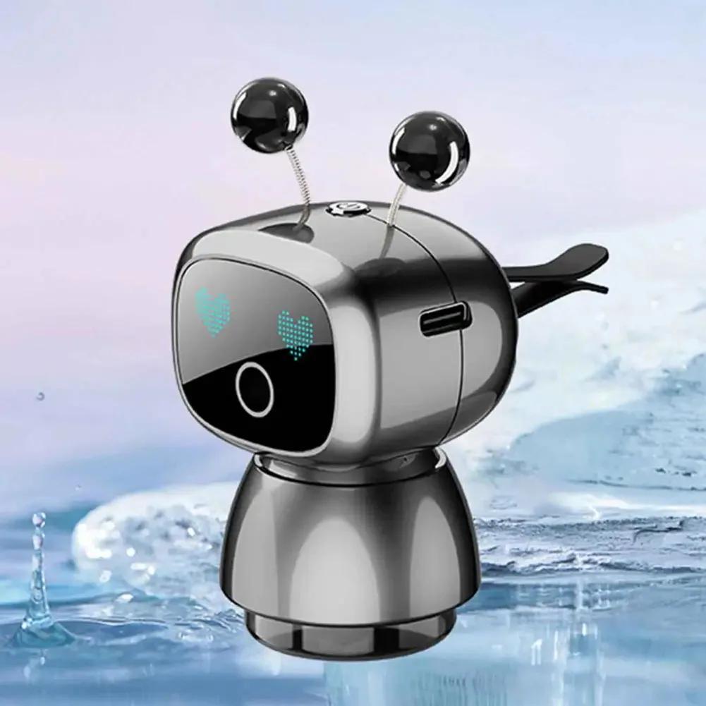 Smart Car Air Freshener AI Rechargeable Car Aroma Diffuser Smart eyes 4 Levels of Adjustable Intelligent Car Diffuser Gift