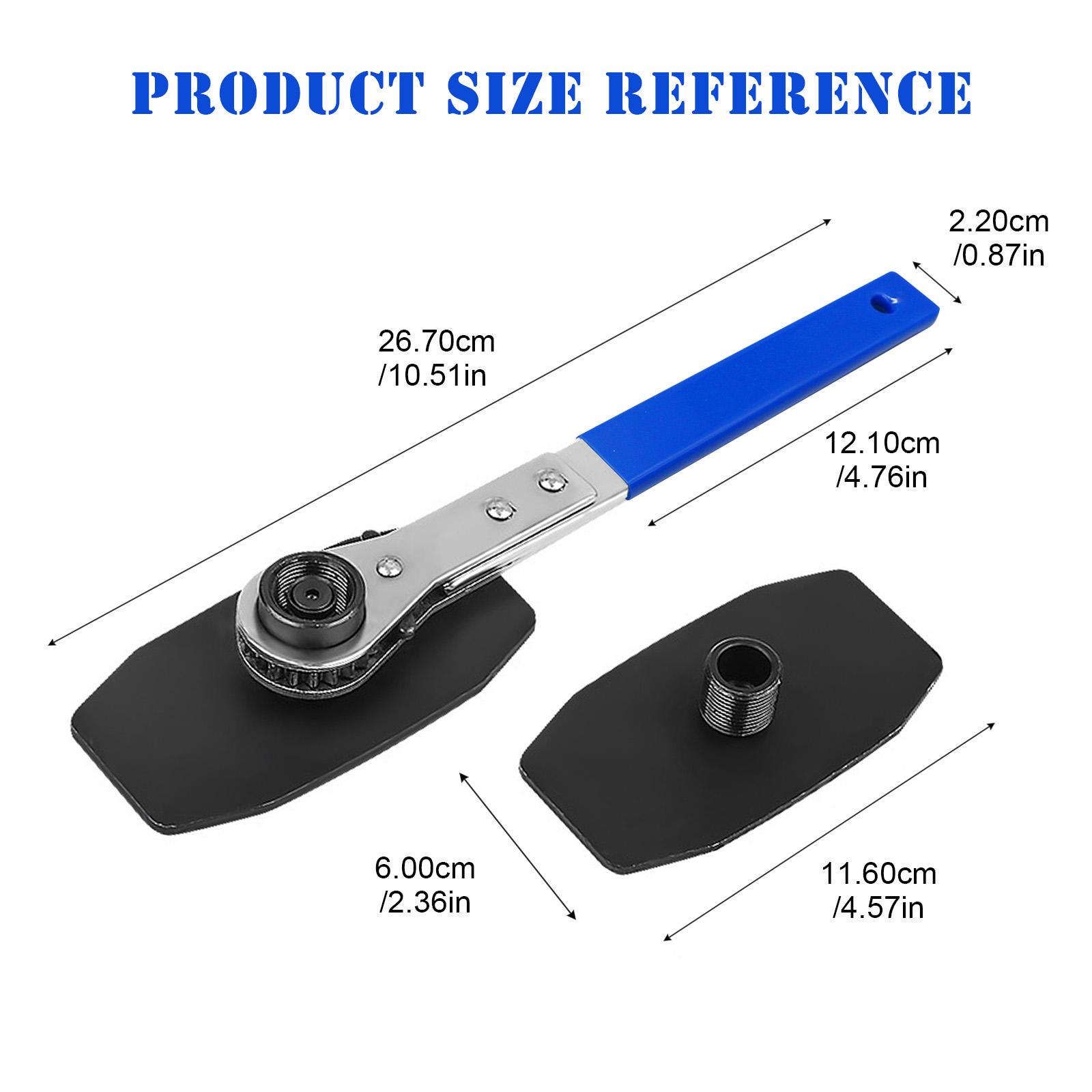 

1 комплект Инструмент для сжатия тормозного суппорта, Для ремонта тормозов легковых, грузовых автомобилей и внедорожников, С храповым механизмом, вращающимся на 360°, 10,51 дюйма, Синий