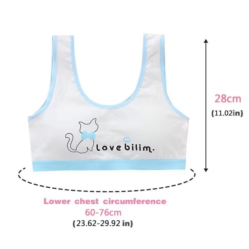 Biustonosze treningowe Dziewczyna Nastolatki Bielizna Jednolity kolor Sport Young Racerback Trening Crop Odpinany